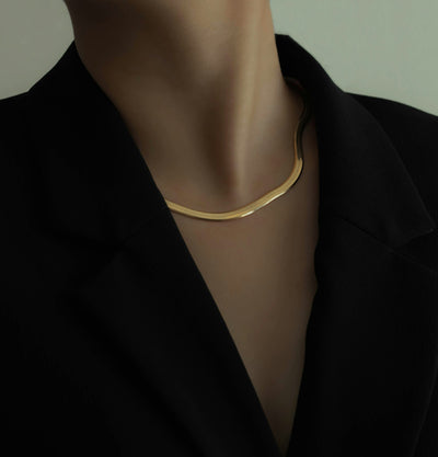 Modern Gold Statement Necklace