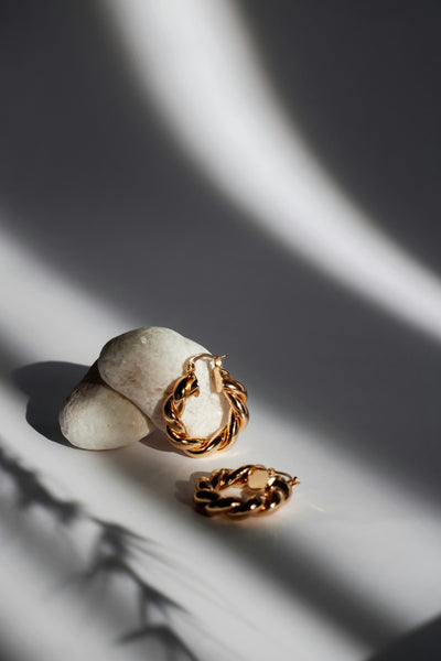 Modern Minimalist Gold Stud Earrings